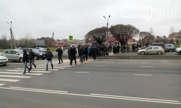 Протест дальнобойщиков в Пскове